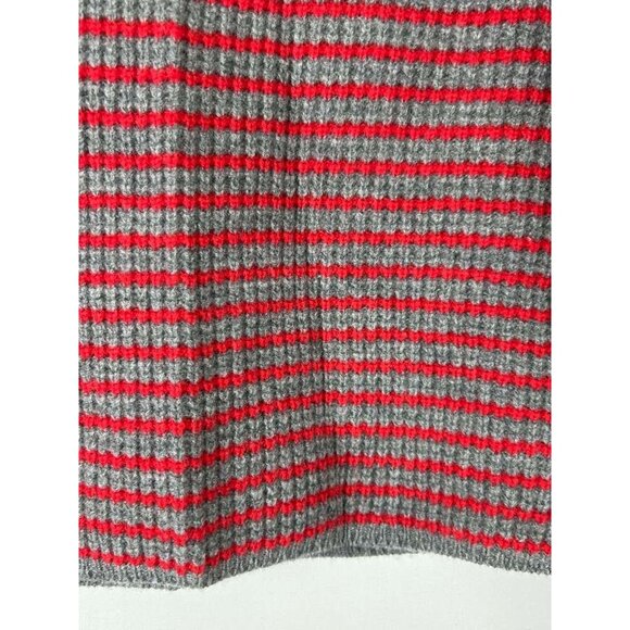 Madewell Women's Small 100% Merino Wool Waffle Knit Turtleneck Striped - Picture 11 of 13